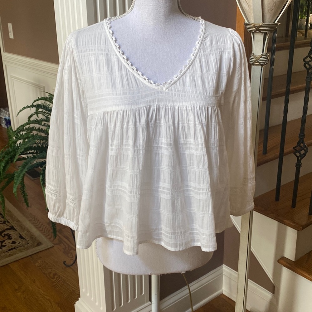 BB Dakota off white cotton top size Small